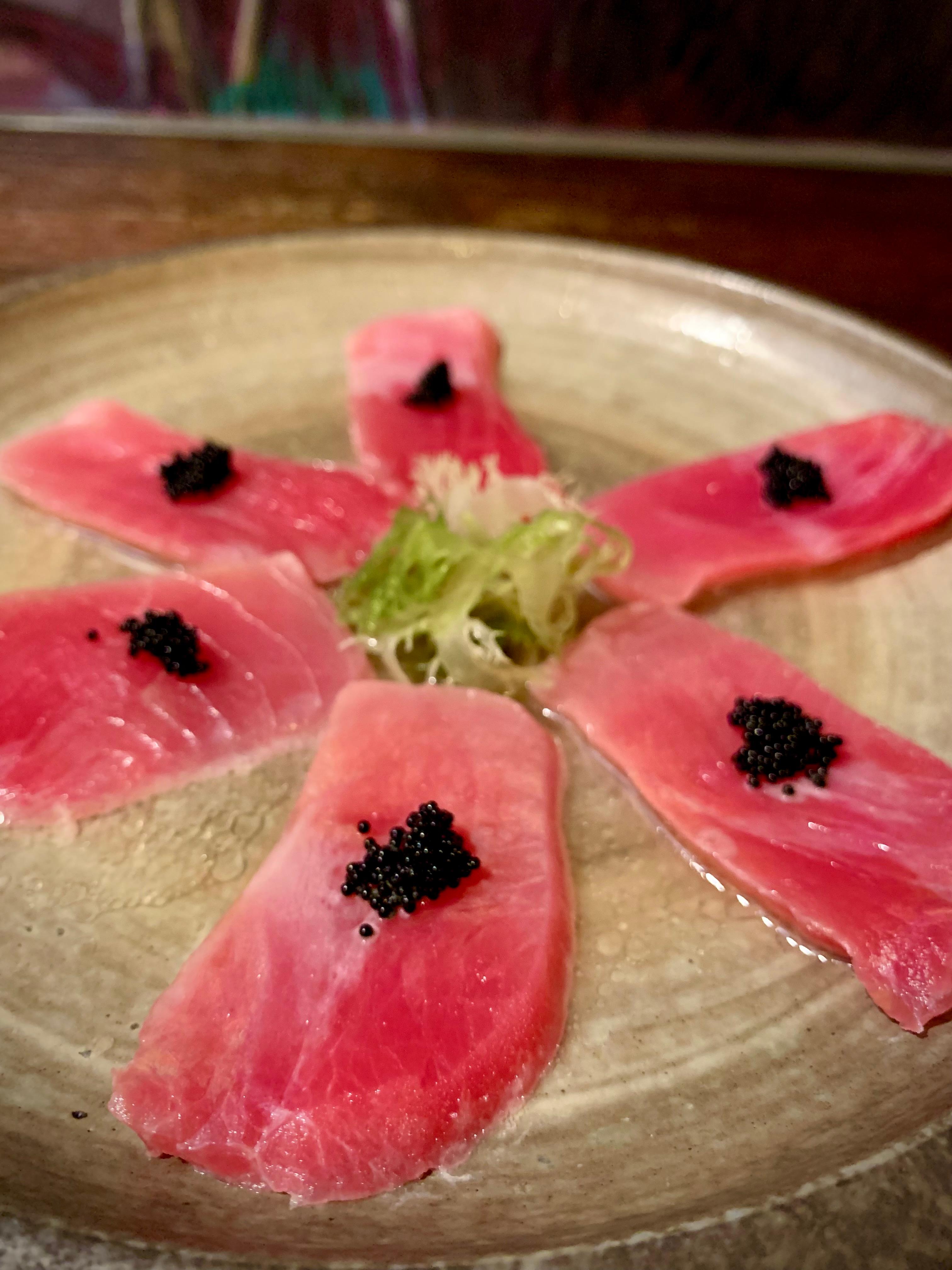 *Tuna Carpaccio.