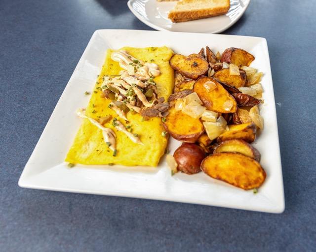 Cheesesteak Omelette.