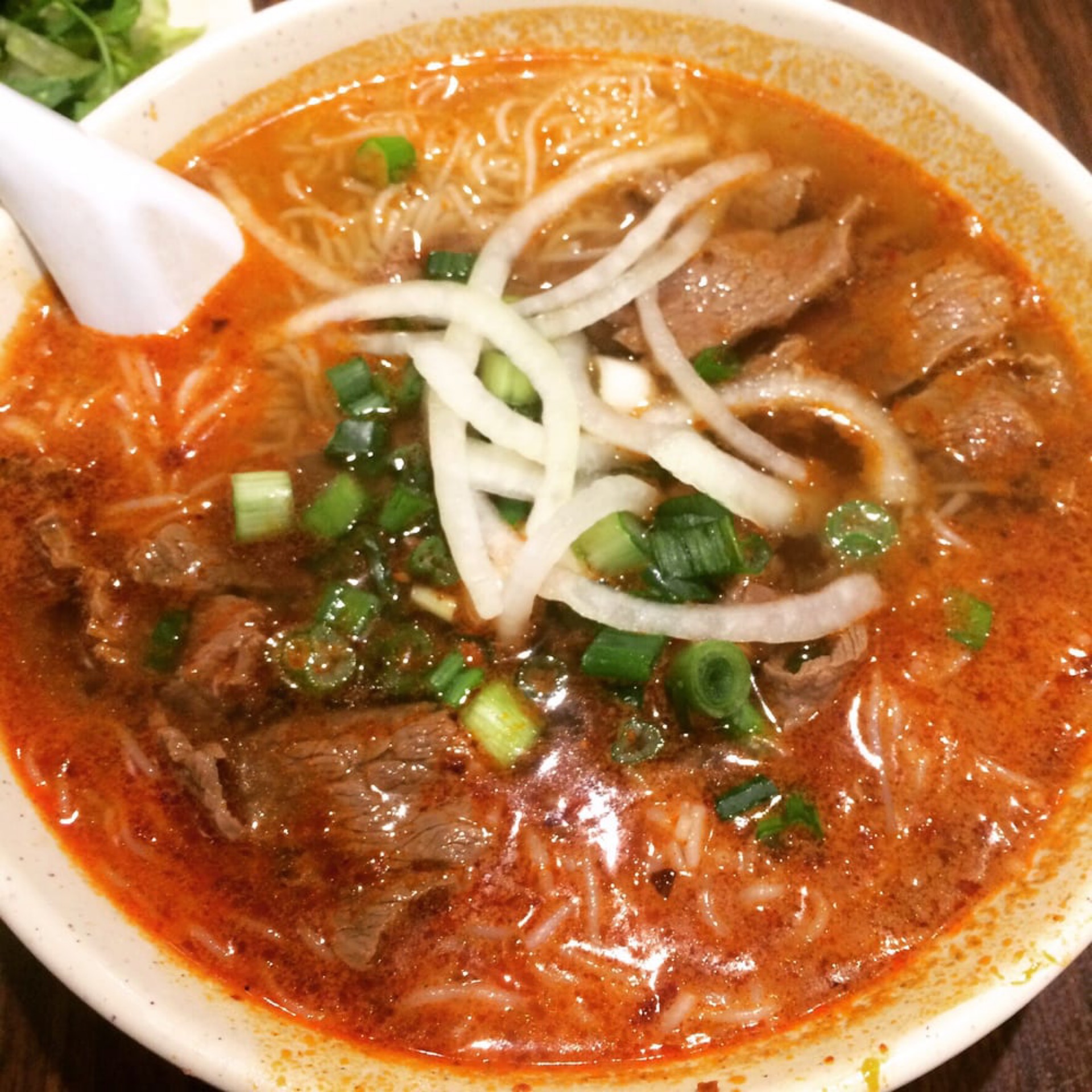 13. Beef spicy vermicelli soup - Bún bò huế.