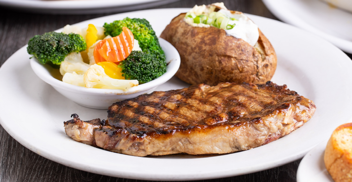 Rib-eye Steak Dinner.