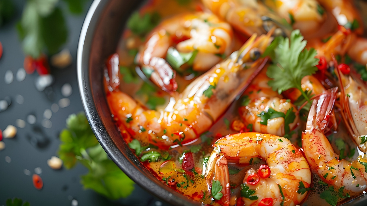 Garlic Chili Shrimp Fajitas.
