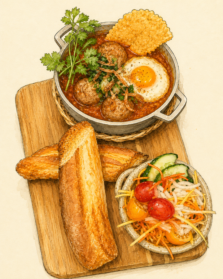 BANH MÌ XIU MAI  DELUXE.