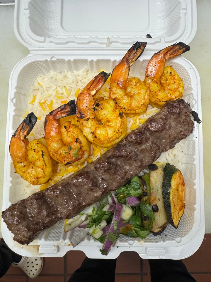 Shrimp And Koobideh.