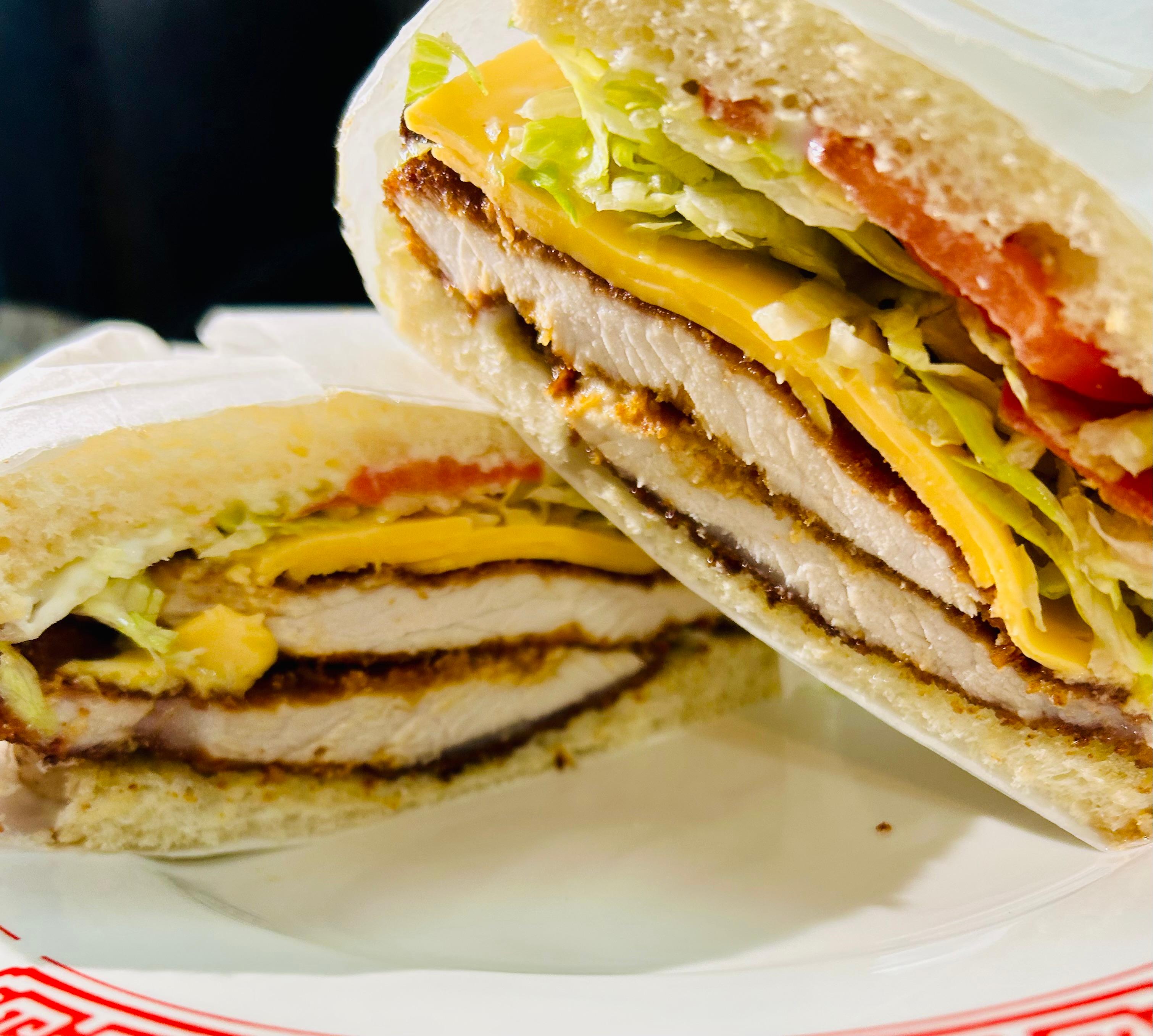Schnitzel Sandwich on Slice.
