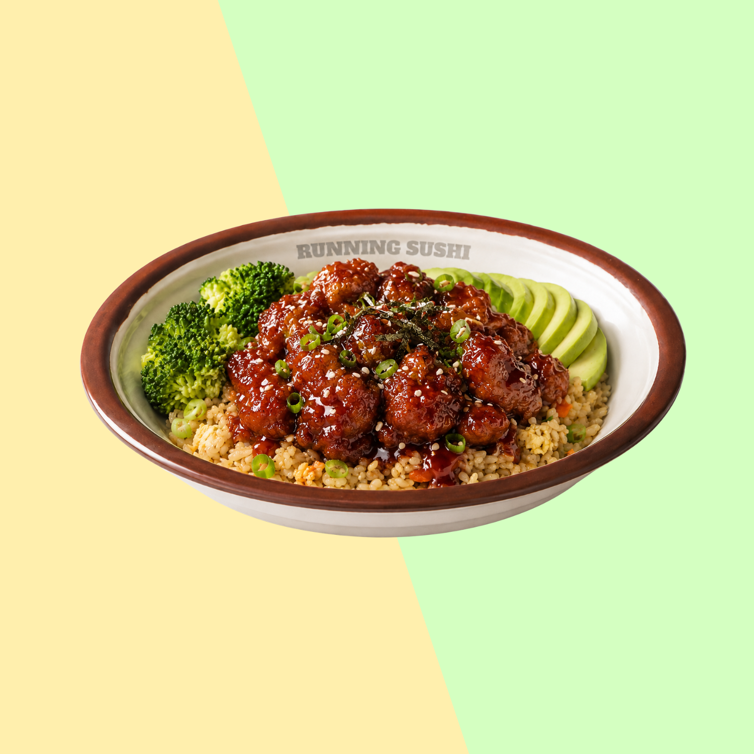 Running Tso Chicken Rice Bowl.