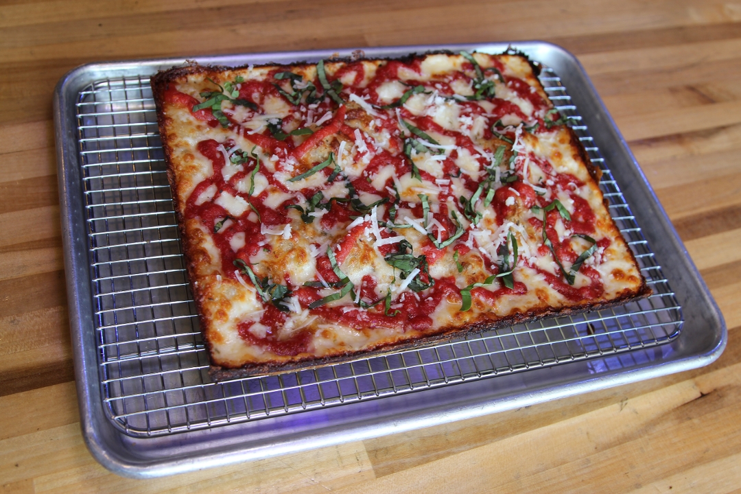 4 SQUARE CHEESE PIZZA.