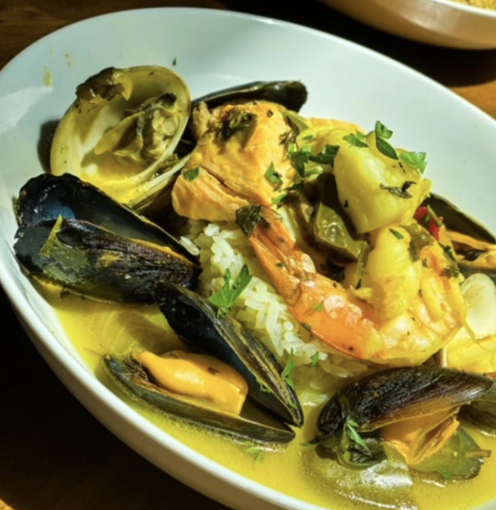 Paella De Mariscos.