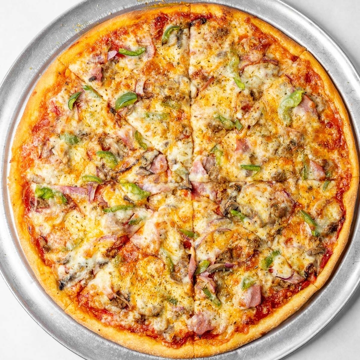 Large House Special Pizza.