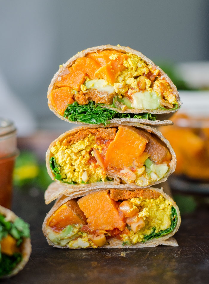 Mushroom Sweet Potato Burrito.