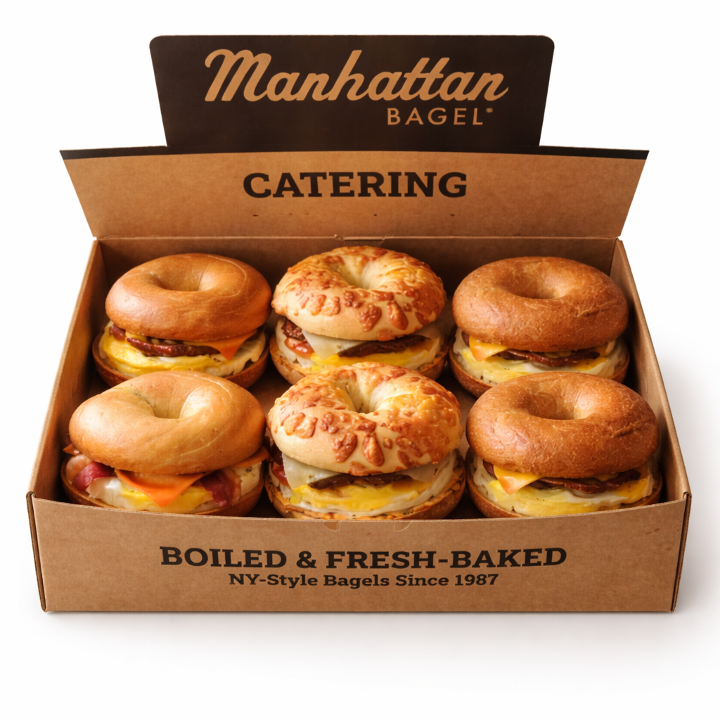 Classic Bagel Breakfast Sandwich Box 1/2 Dozen — Serves 6.
