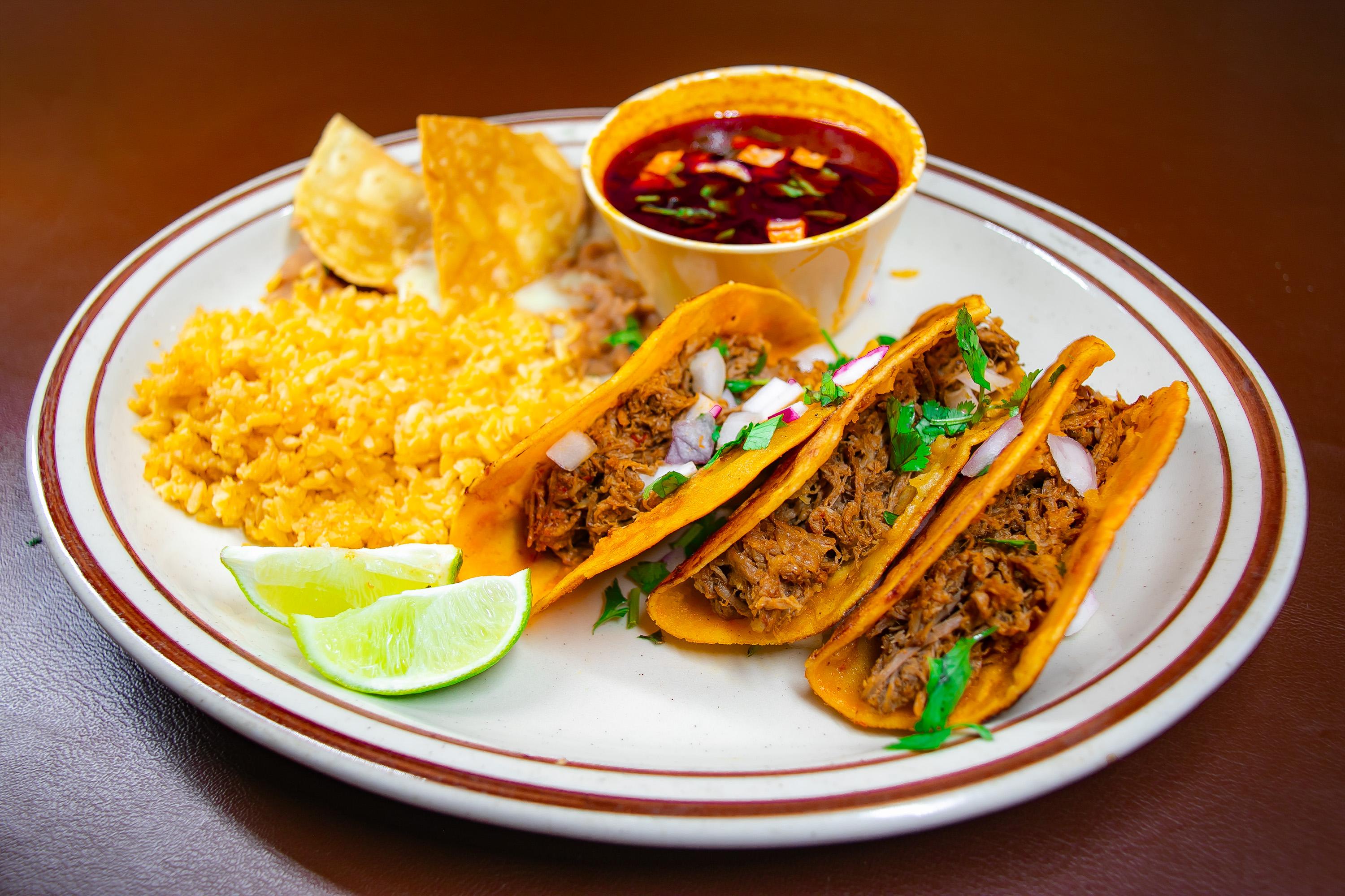 Birria Taco Plate.