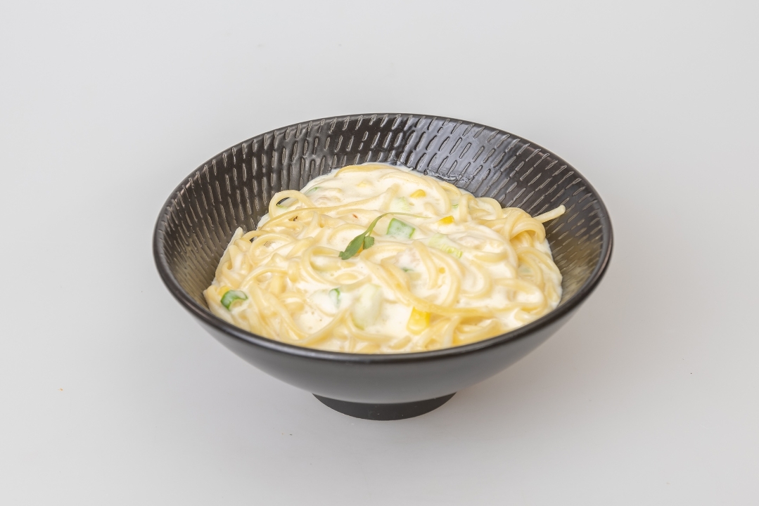 Creamy Corn Fettuccine.