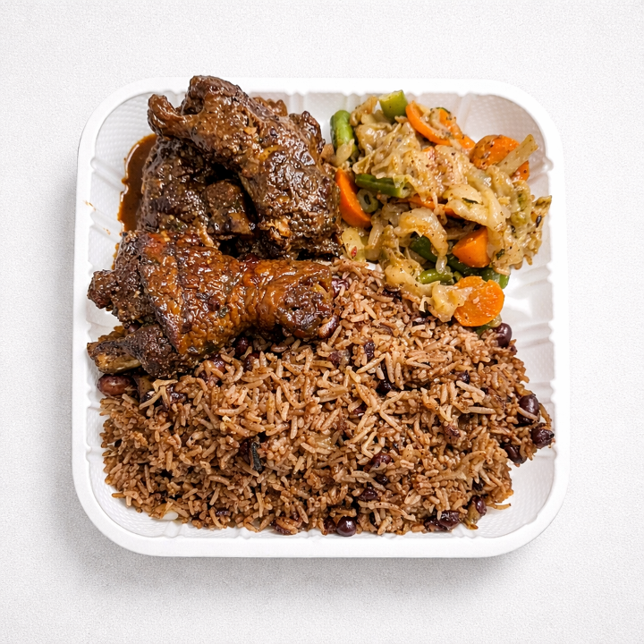 Jerk Chicken With Rice.