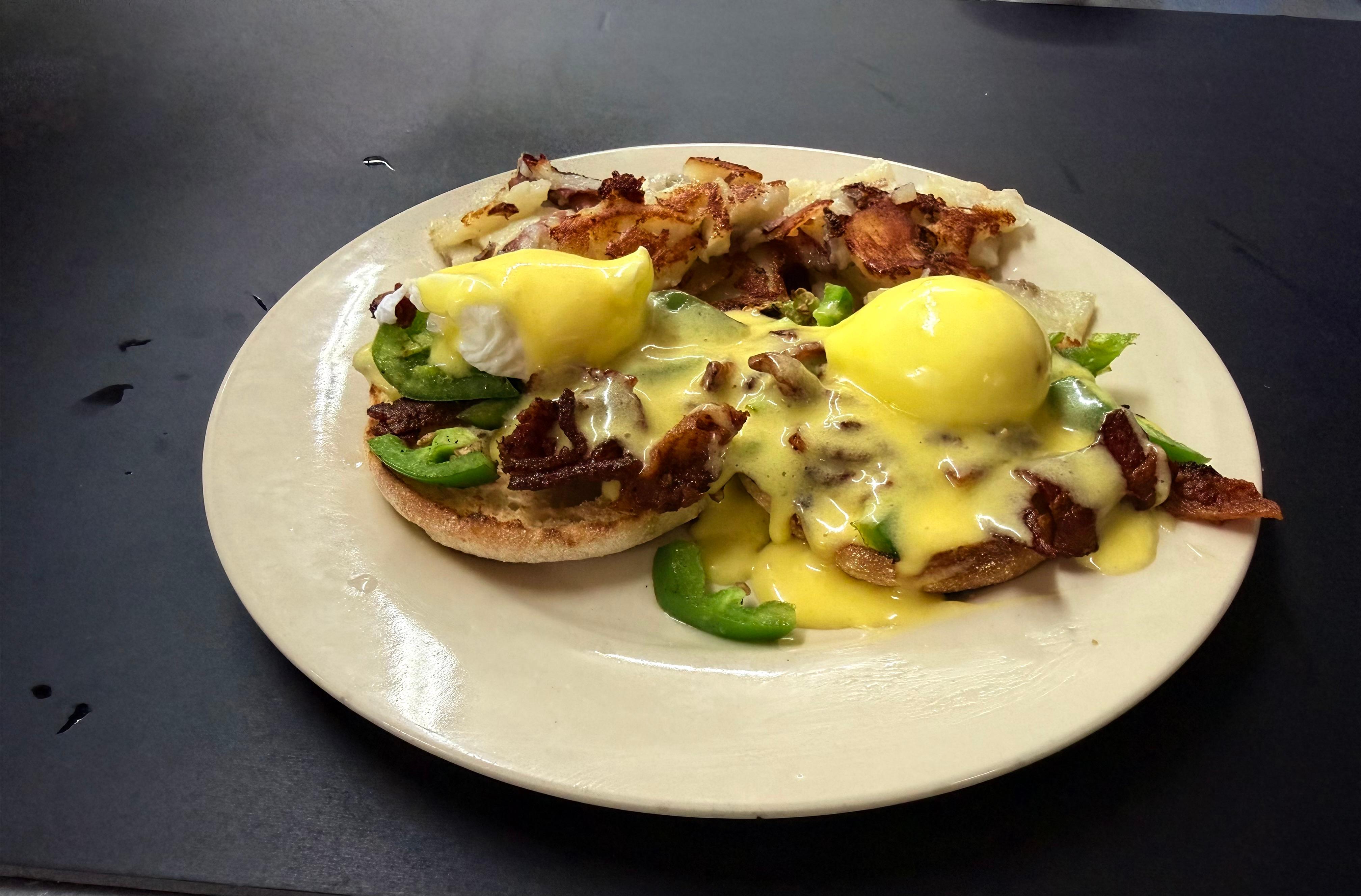 Bacon Jalapeno Benedict.