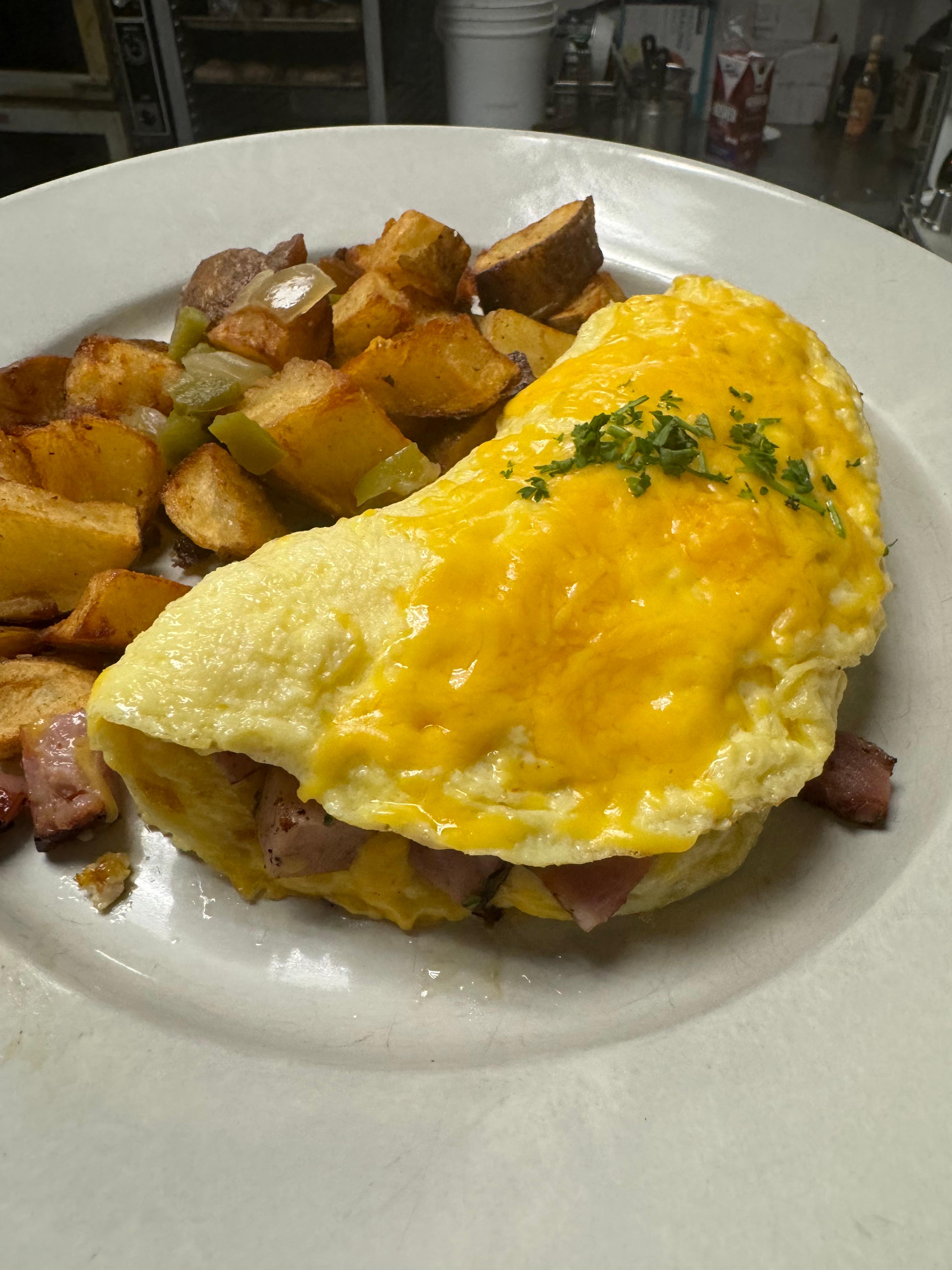 HAM & CHEESE OMELET.