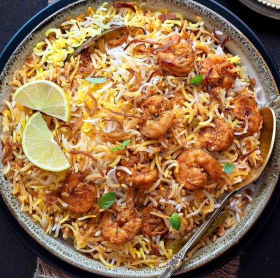 Shrimp Biryani.