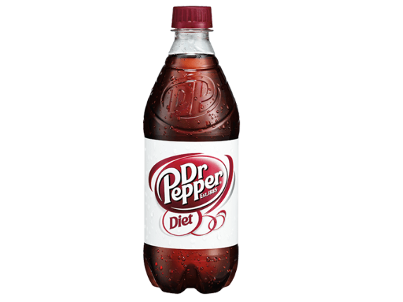 20 oz - Diet Dr Pepper.