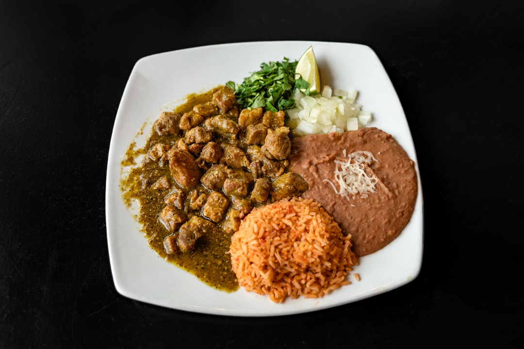 Puerco en Tomatillo Plate.