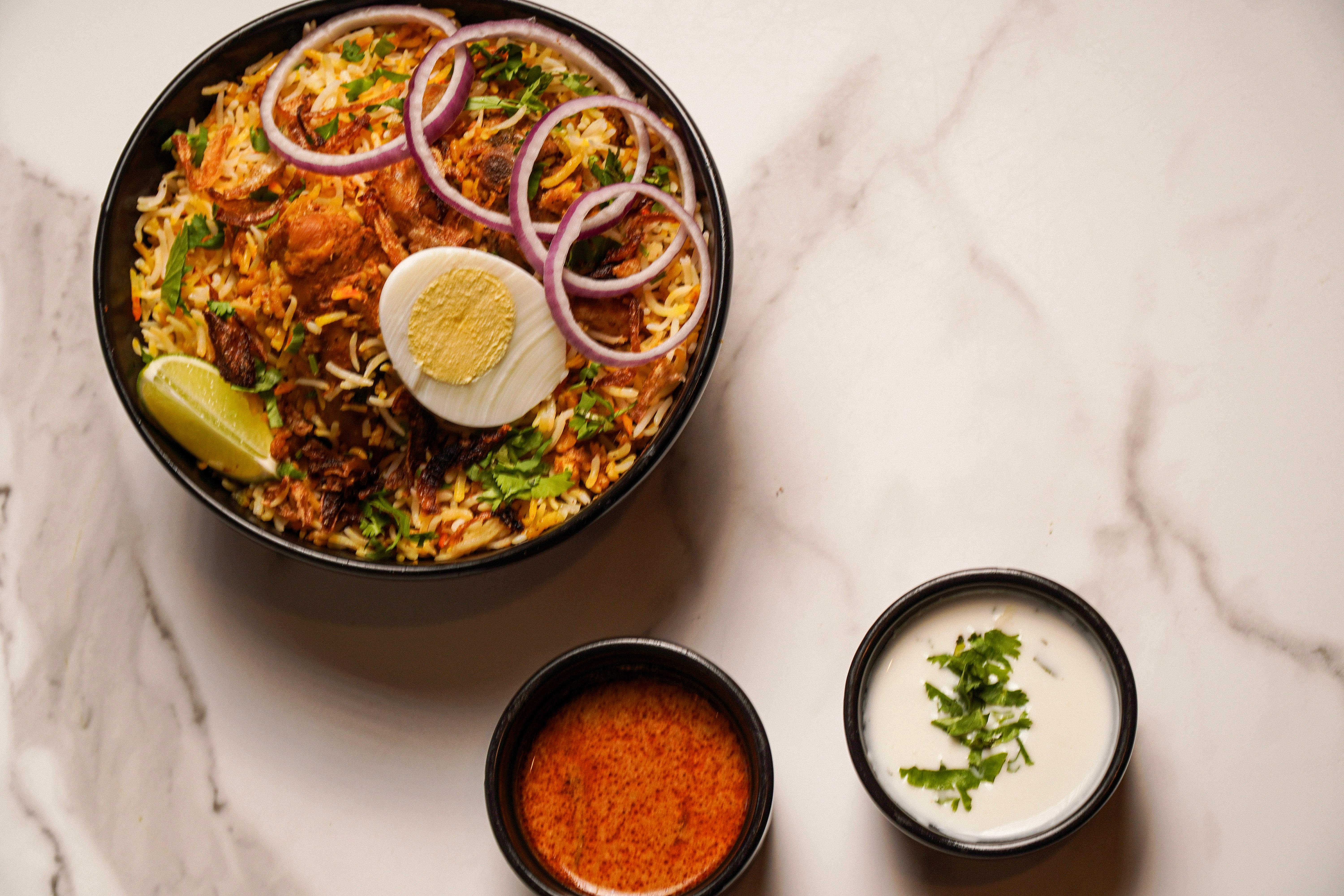 Handi Lamb Biryani.