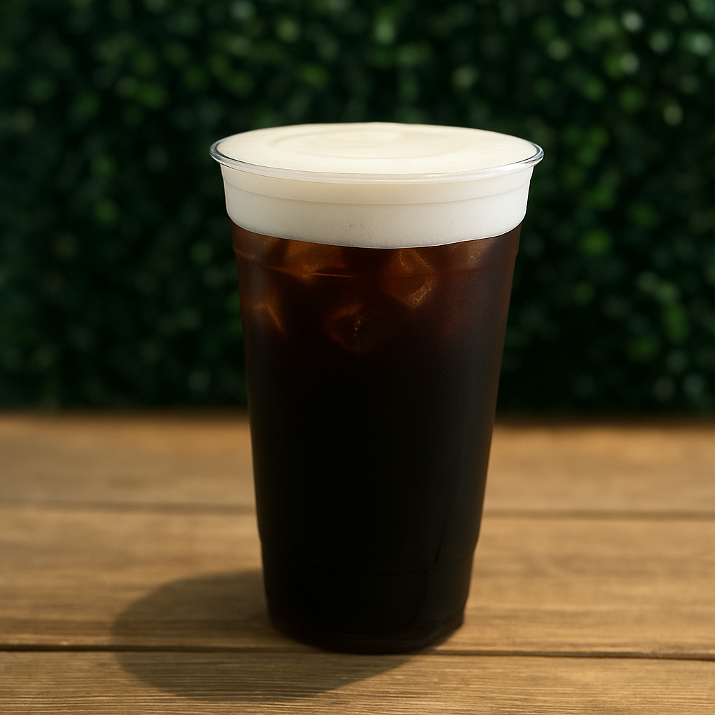 Peanut Butter Cold Brew w/ White Chocolate Cold Foam.