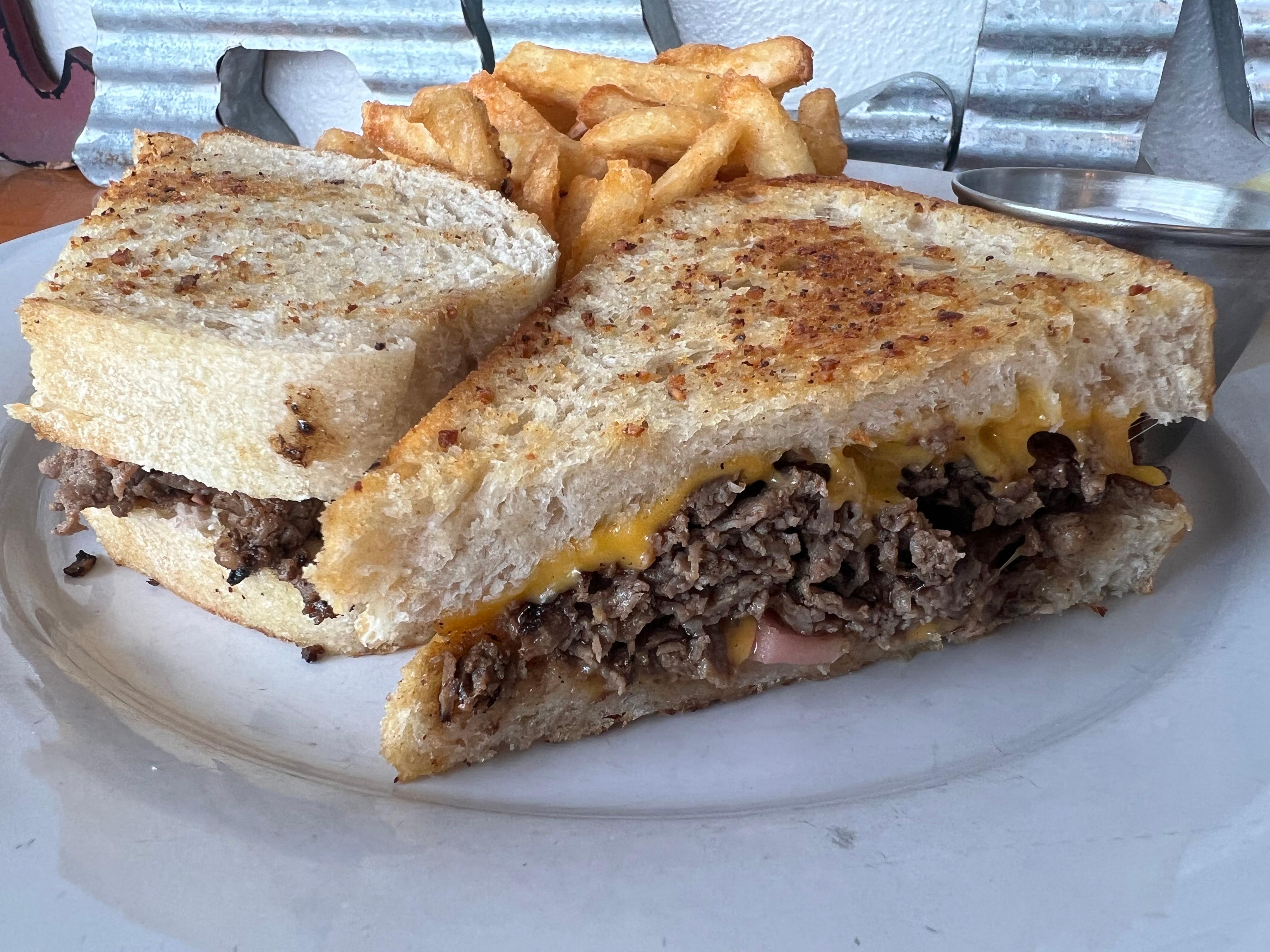 GRILLED STEAK & CHEESE.
