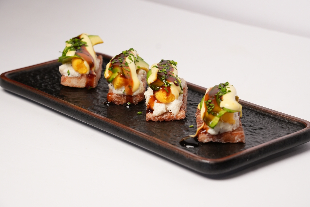 Crispy Crab Causa Roll.