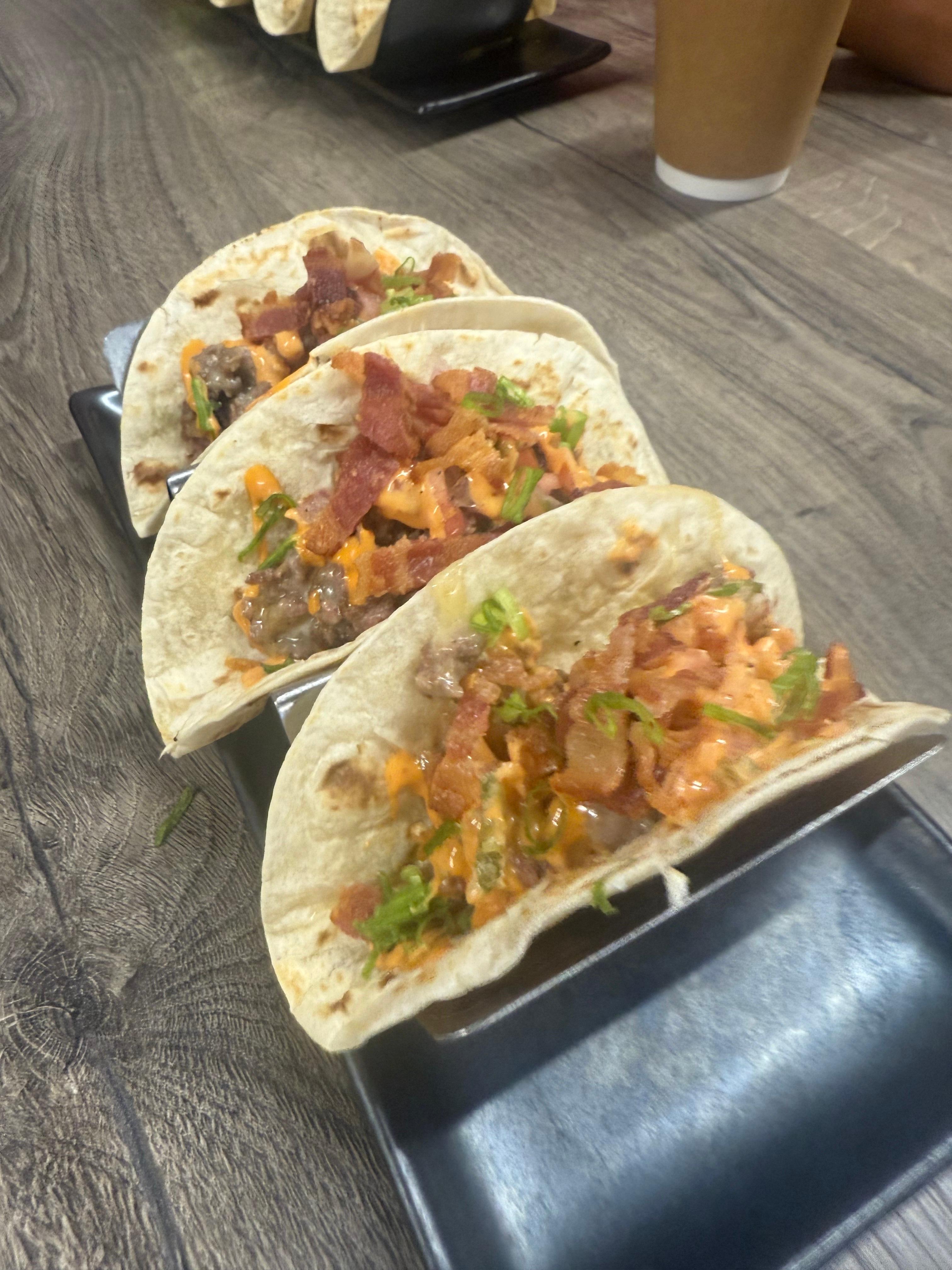 Chopped Cheese Tacos.