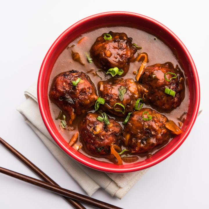 Veg. Manchurian w/Gravy.