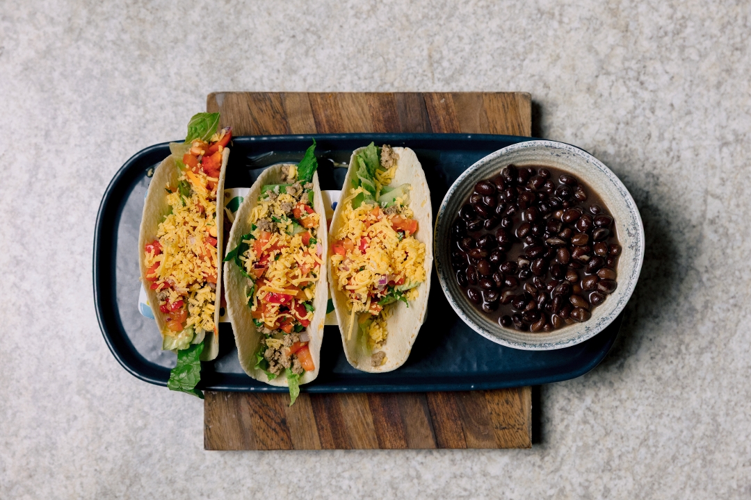 Grass-Fed Beef Tacos.