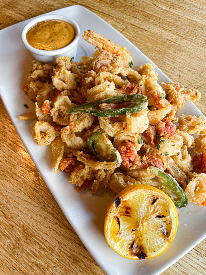 Calamari and Shrimp.