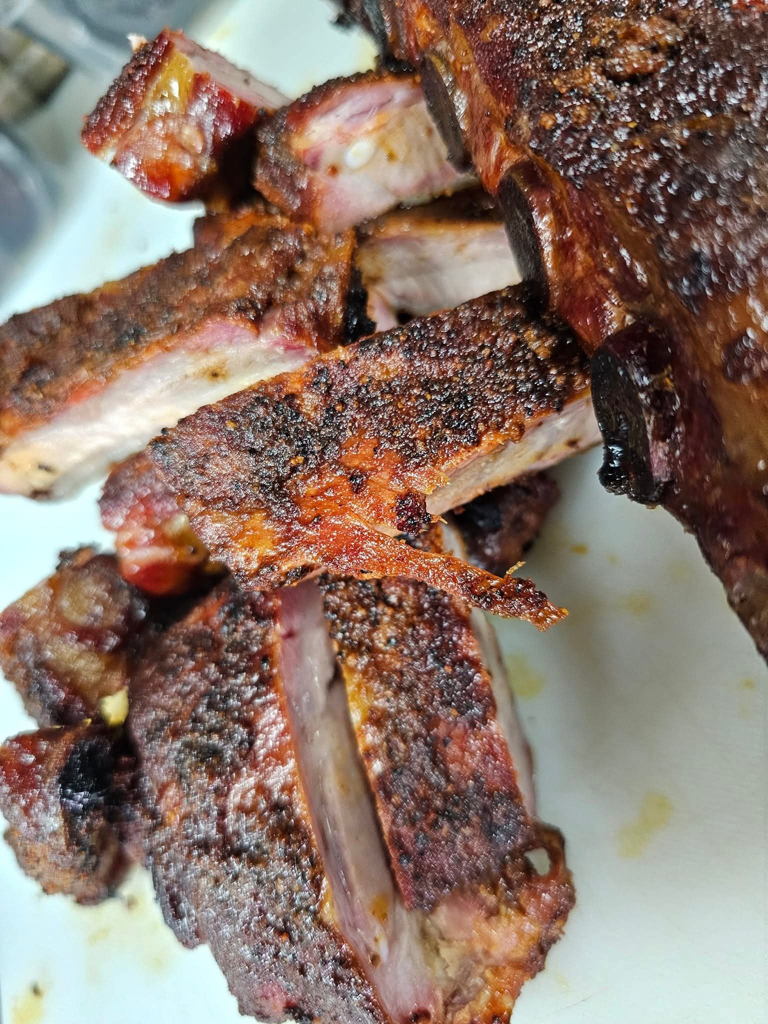 1/2 Rack STL Style Ribs w/ Toast.