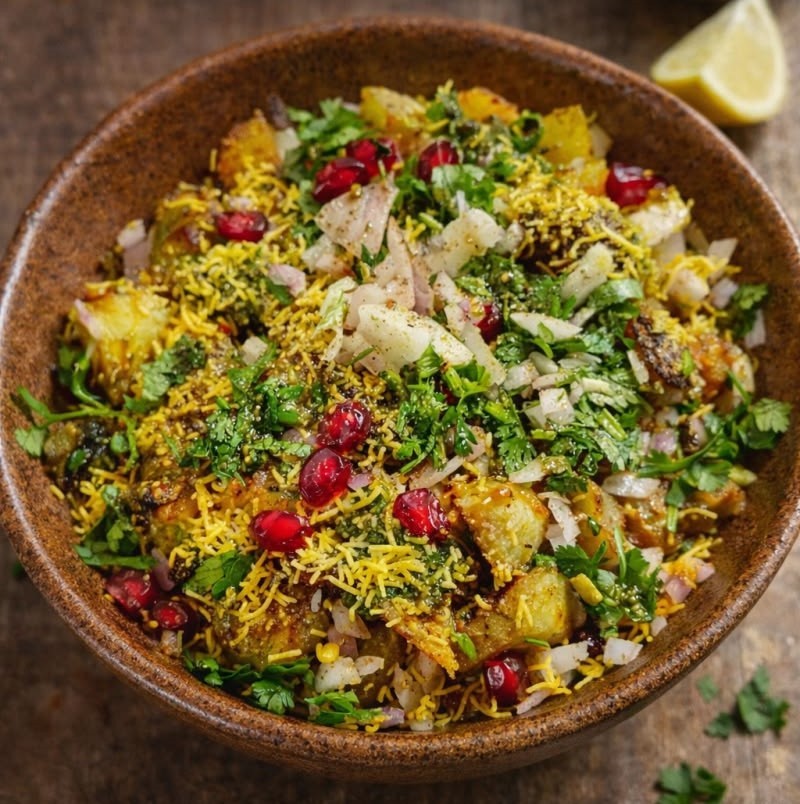 Mango Palak Chaat.