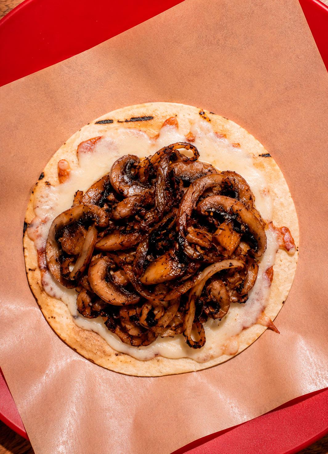 Mushroom Tostada.