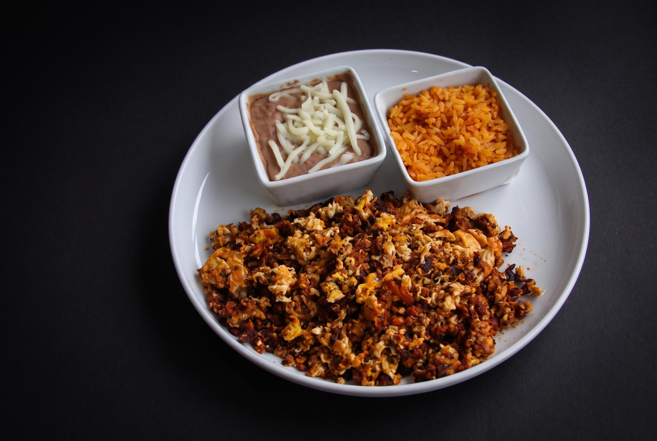 Scrambled Eggs and Chorizo.
