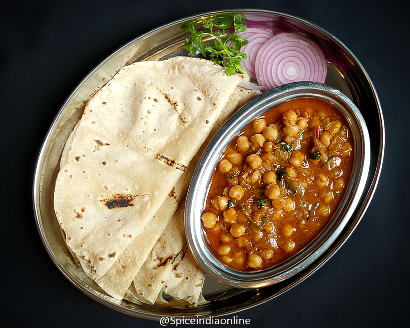 Chapathi (3 pcs) with Channa Masala.