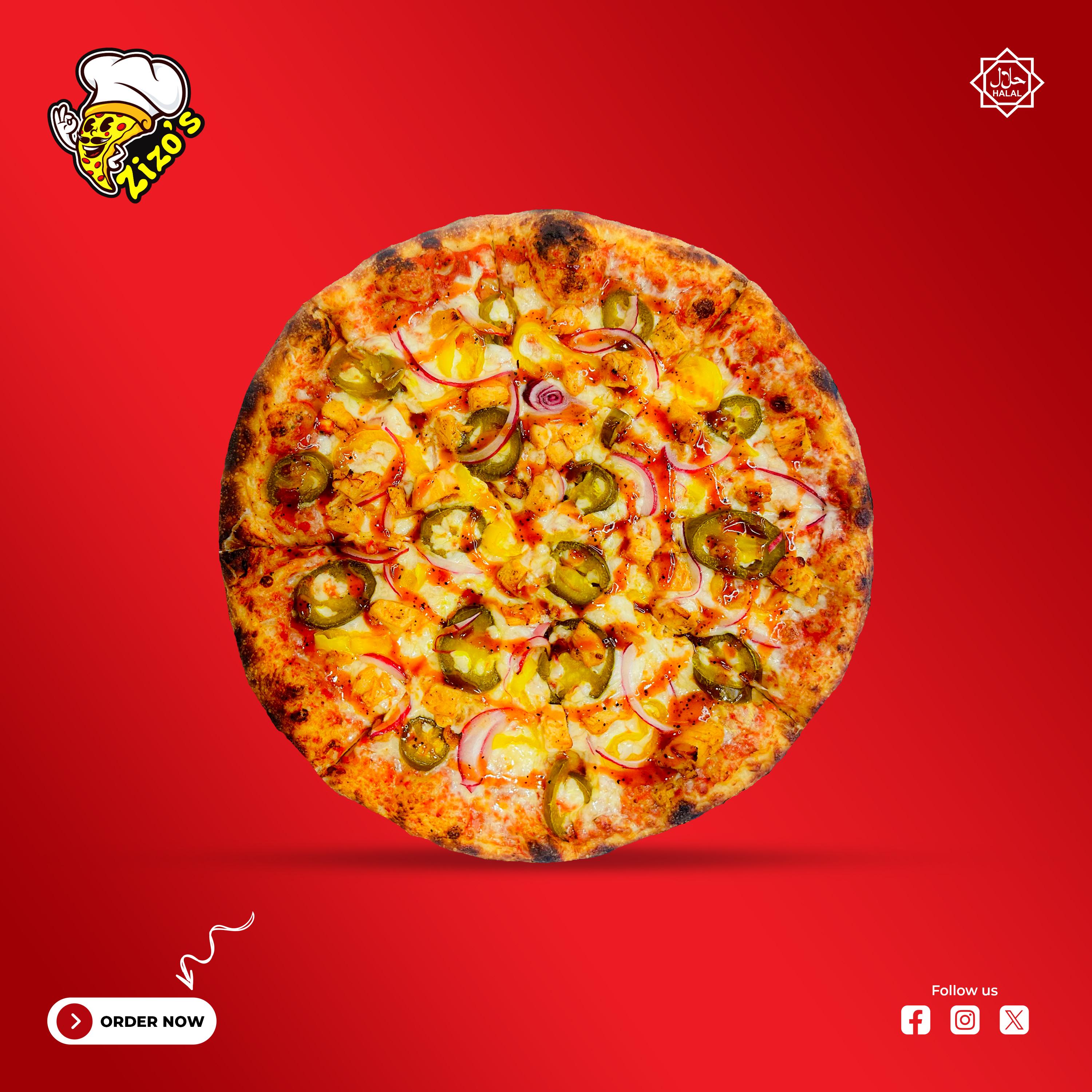 Hot Chicken Pizza.
