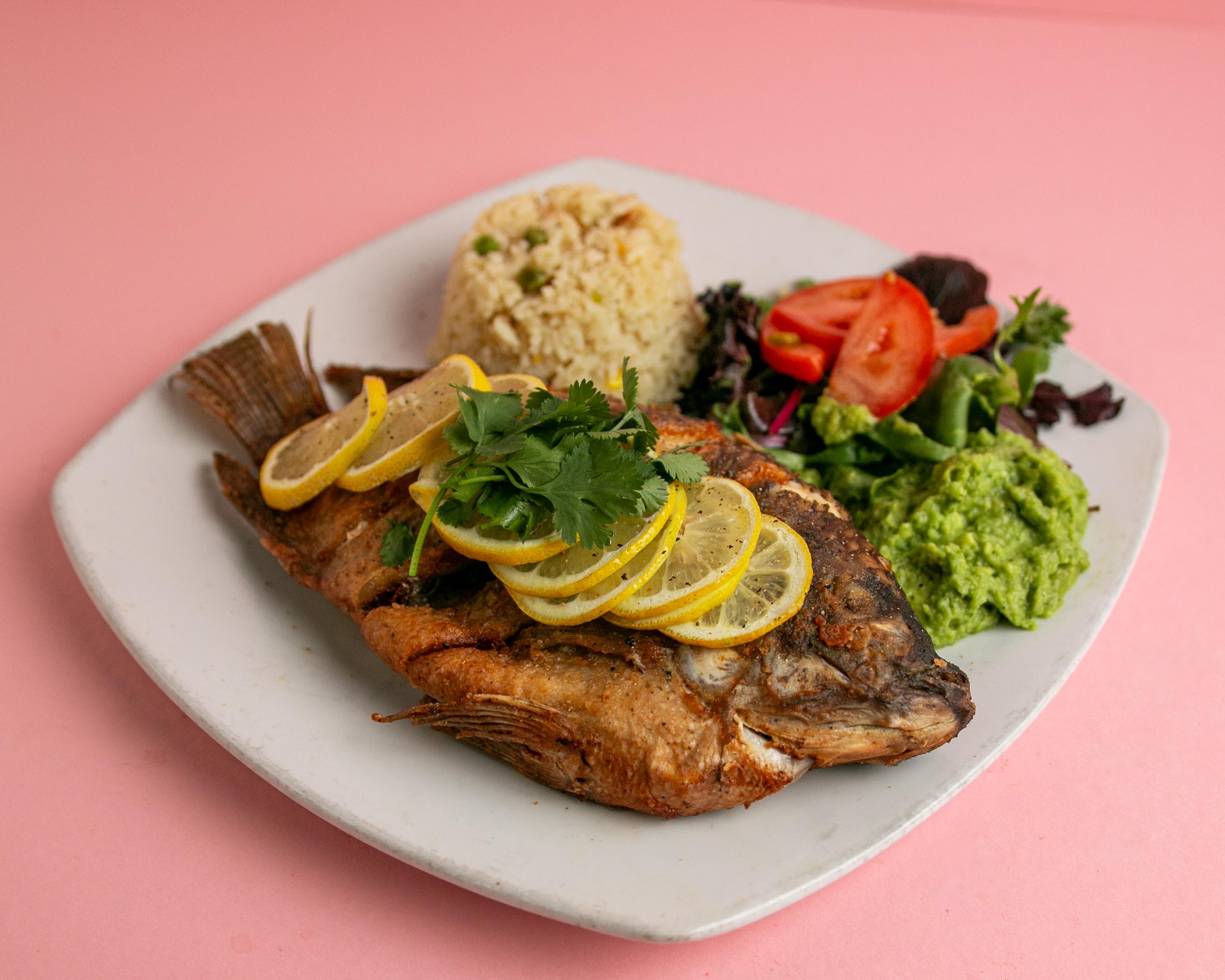 Mojarra Frita Whole Fried Fish.