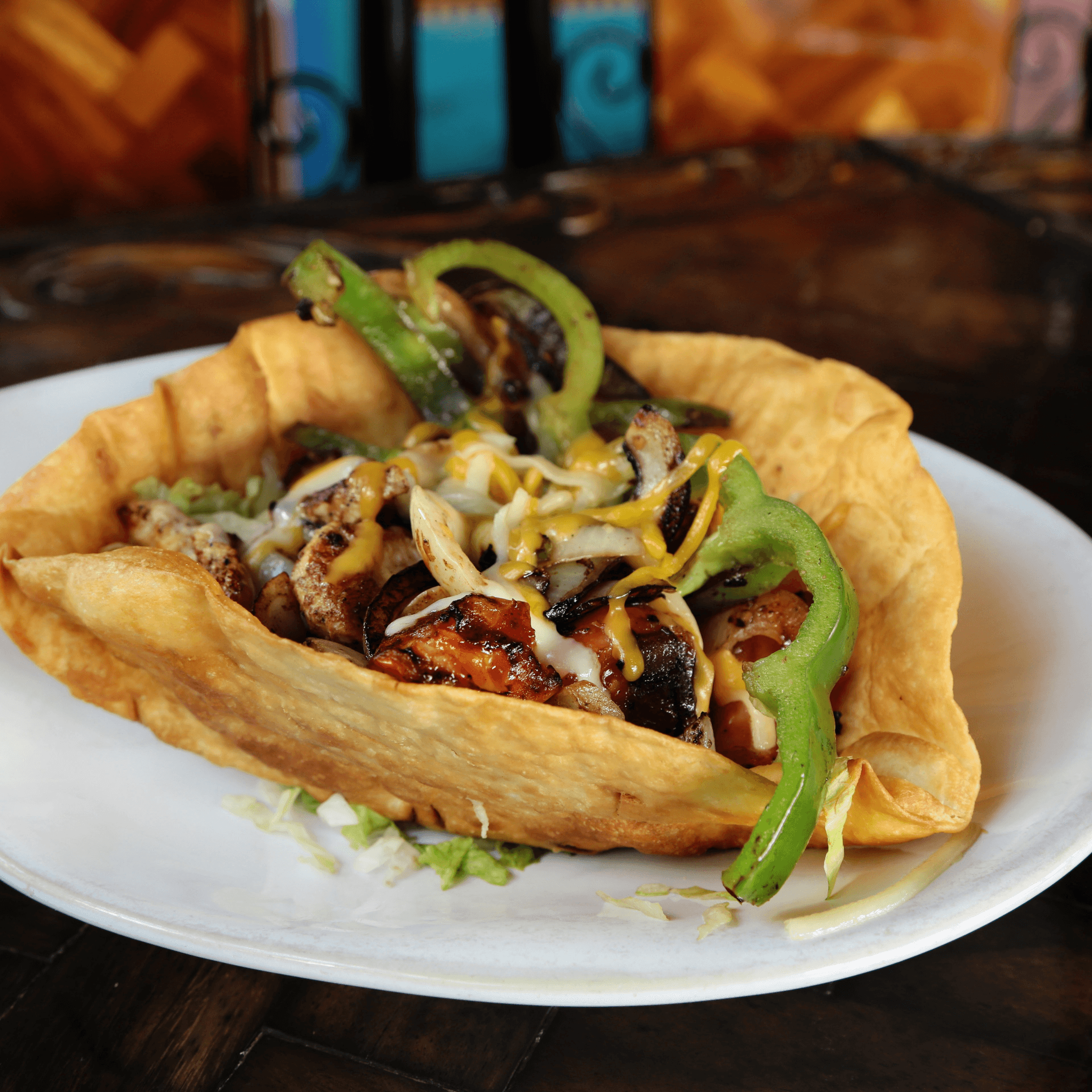 CHICKEN FAJITA SALAD.