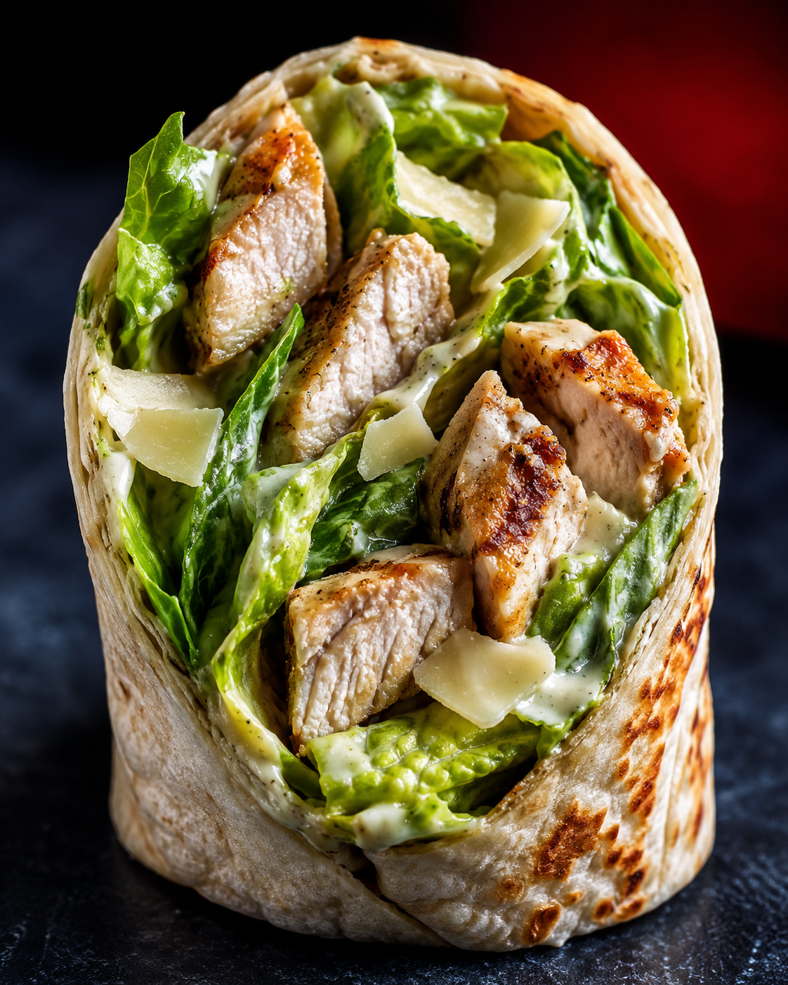 Chicken Caeser Wrap.