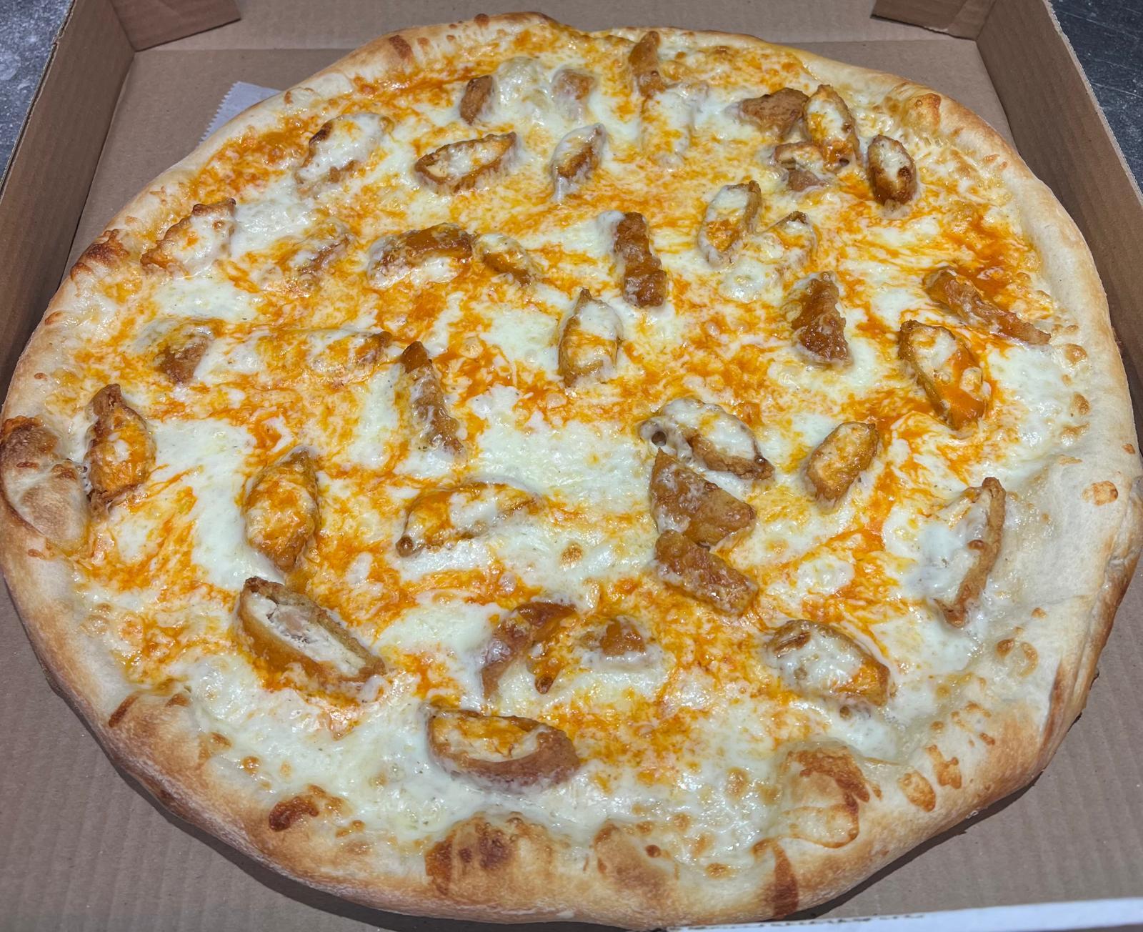 Small 16. Buffalo Chicken Tender Pizza.