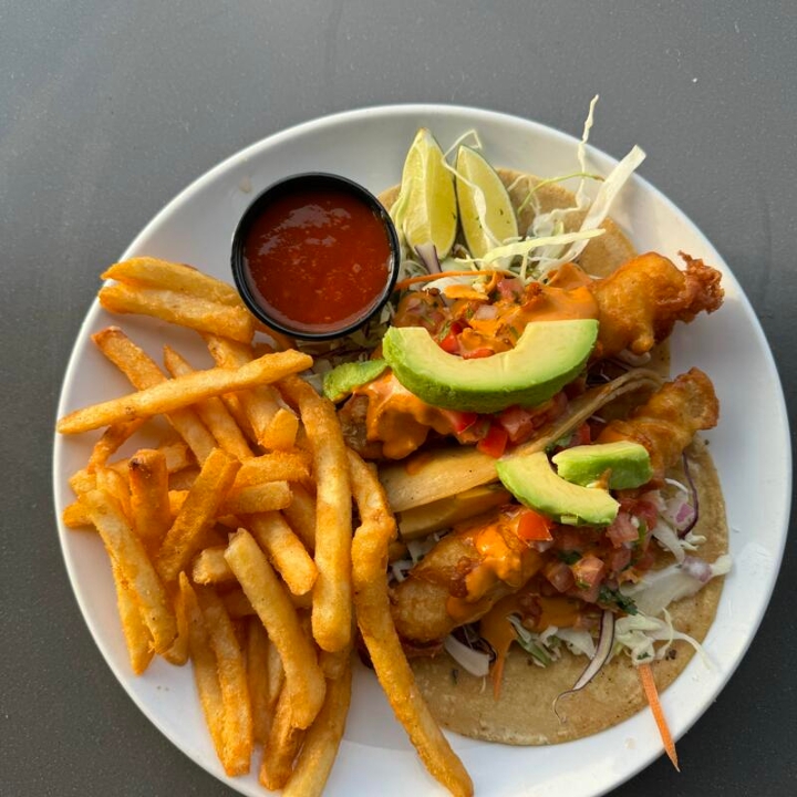 Baja Fish Tacos.