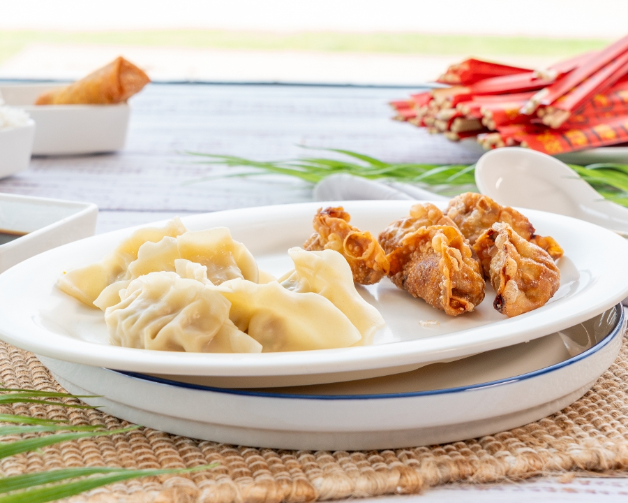 DUMPLINGS FRIED (5)/ STEAMED (5).