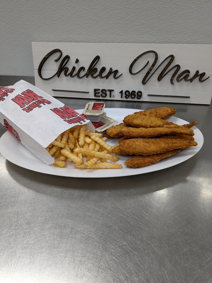 10 Pc Chicken Tenders & Fries.