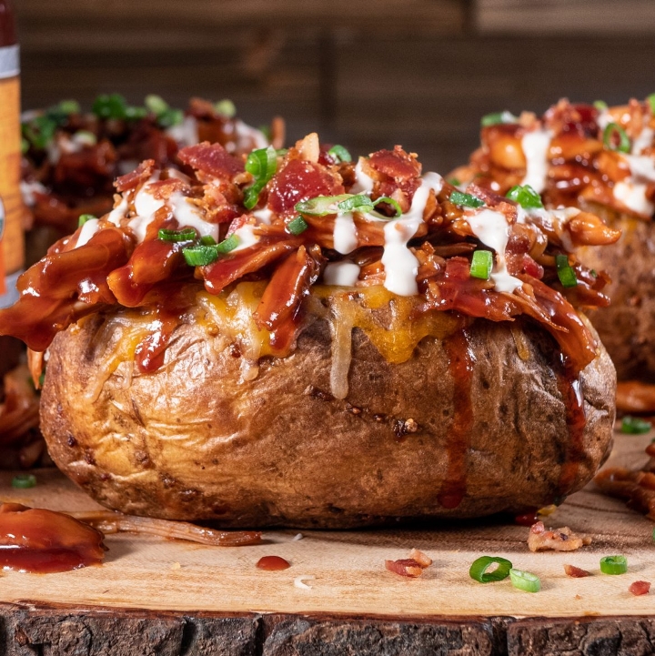 Overloaded BBQ Stuffed Tater.