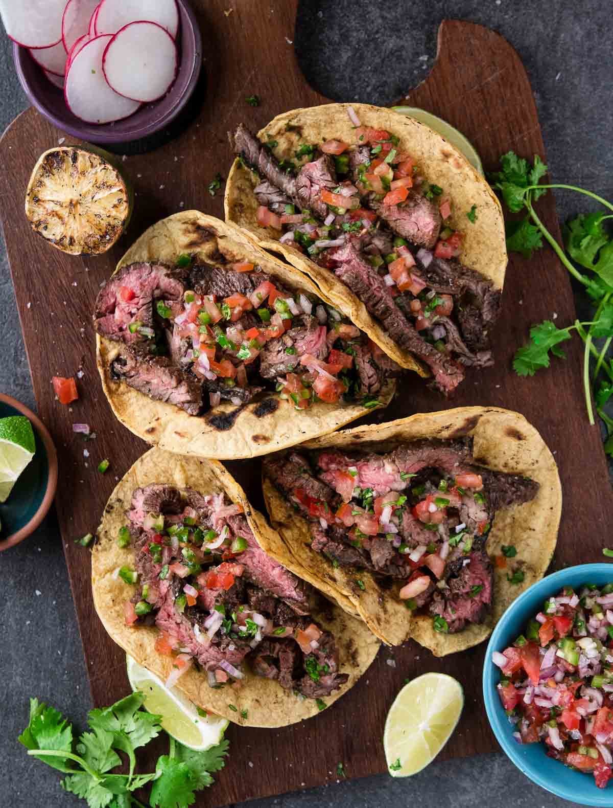 Steak Tacos.