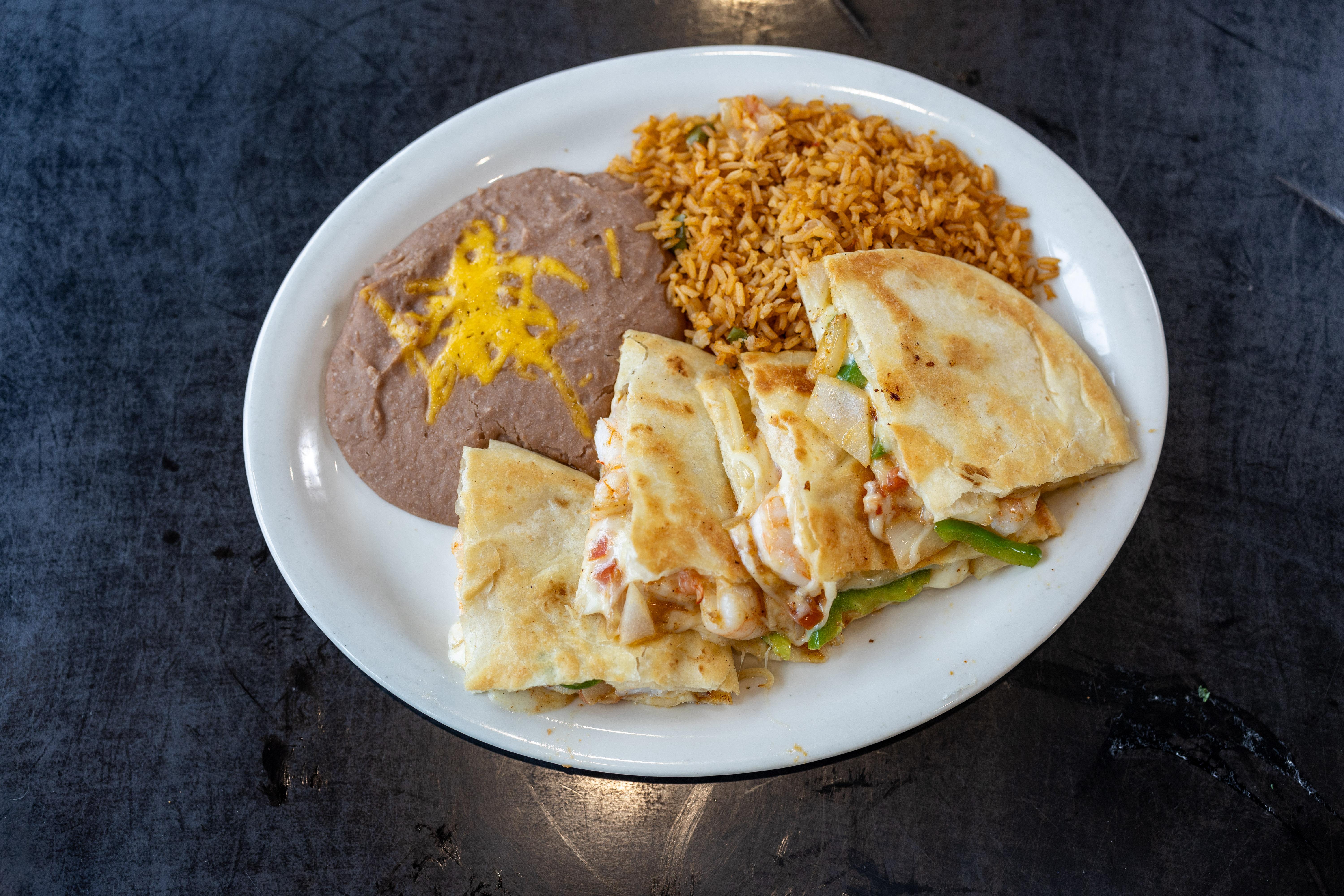 !Shrimp Fajita Quesadillas.