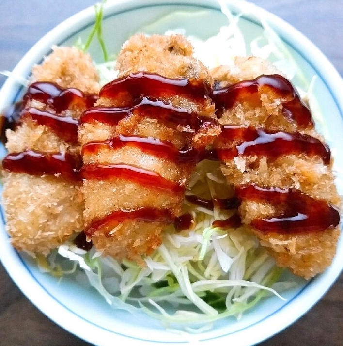NEW Kaki Fry Donburi w/house katsu sauce.