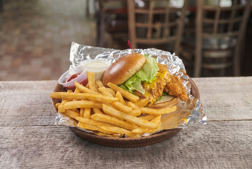 GF Fried Buffalo Chicken Sandwich.