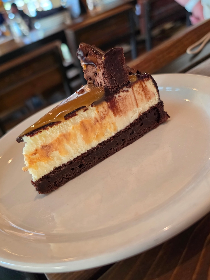 Brownie Chocolate Cheesecake.