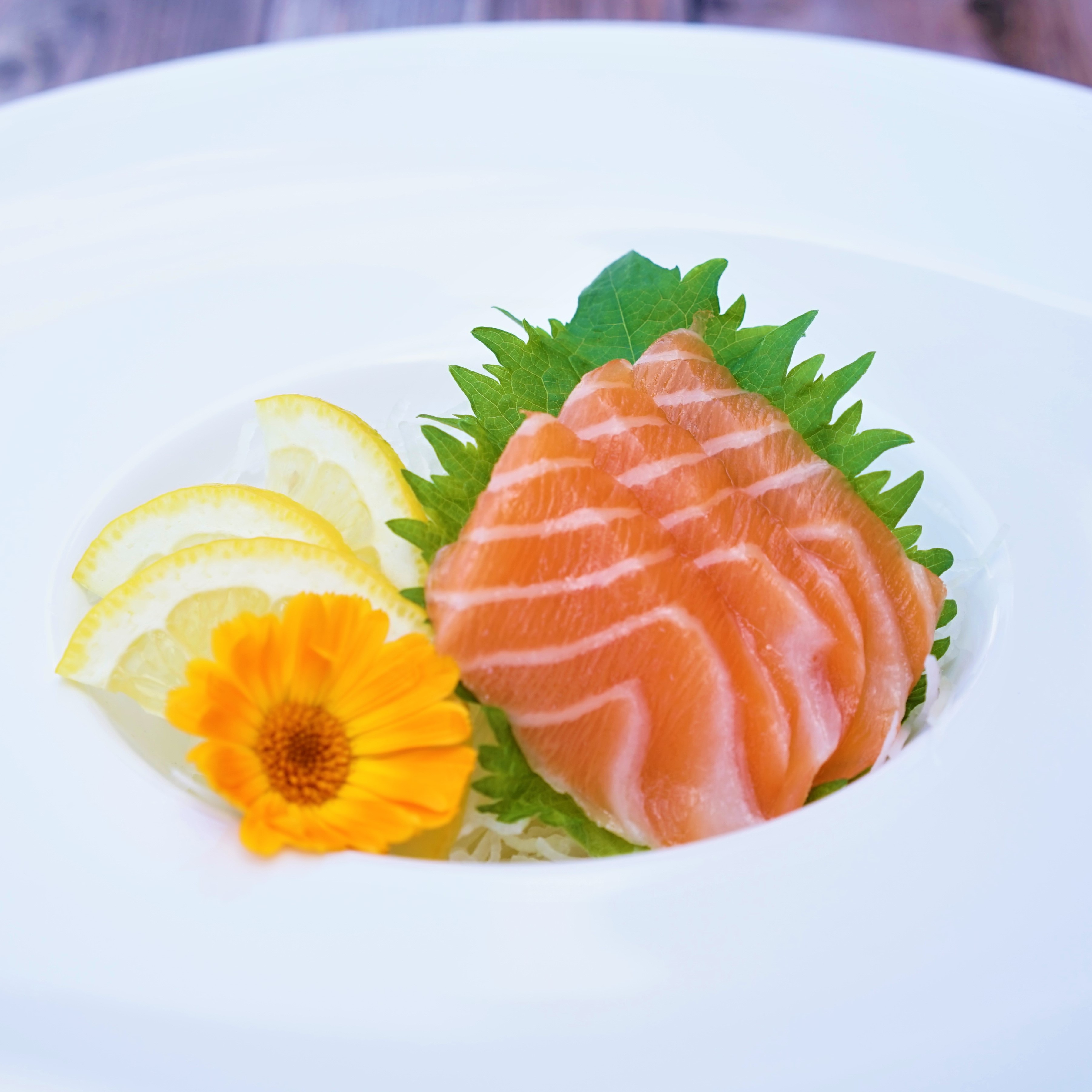 Salmon Sashimi.